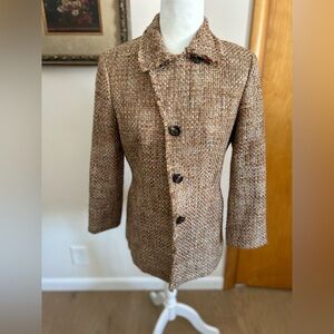 Gerard Darel Brown woven blazer fits like a US 6.